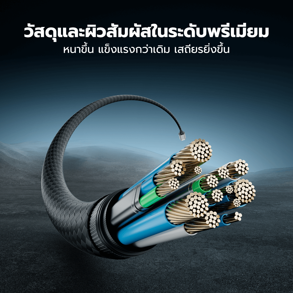 สายชาร์จ CUKTECH CTC620P สีดำ 6A 240W สายชาร์จมีจอ USB-C TO USB-C รองรับชาร์จเร็ว PD3.1